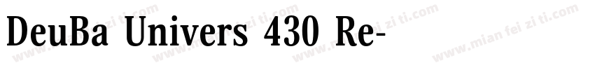 DeuBa Univers 430 Re字体转换